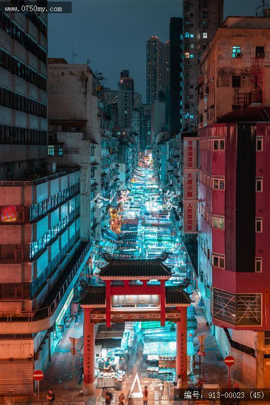 夜拍香港_香港,街景,夜晚
