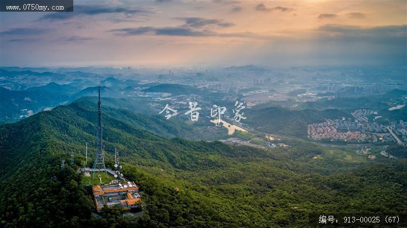 圭峰山顶_航拍,景点,生态环境