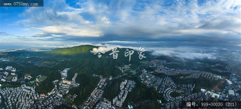 航拍圭峰山_航拍,旅游景点,自然景观