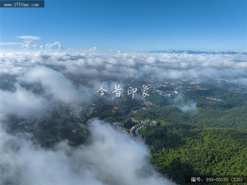 航拍圭峰山_航拍,旅游景点,自然景观