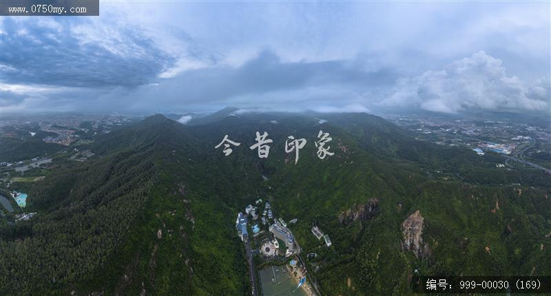 航拍圭峰山_航拍,旅游景点,自然景观