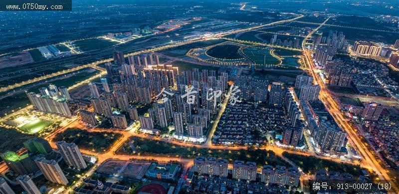 城市夜景_航拍,夜景,城市景色