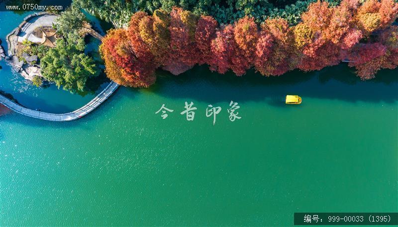 玉湖_航拍,旅游景点