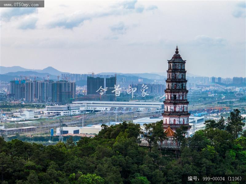 凌云塔_航拍,旅游民俗