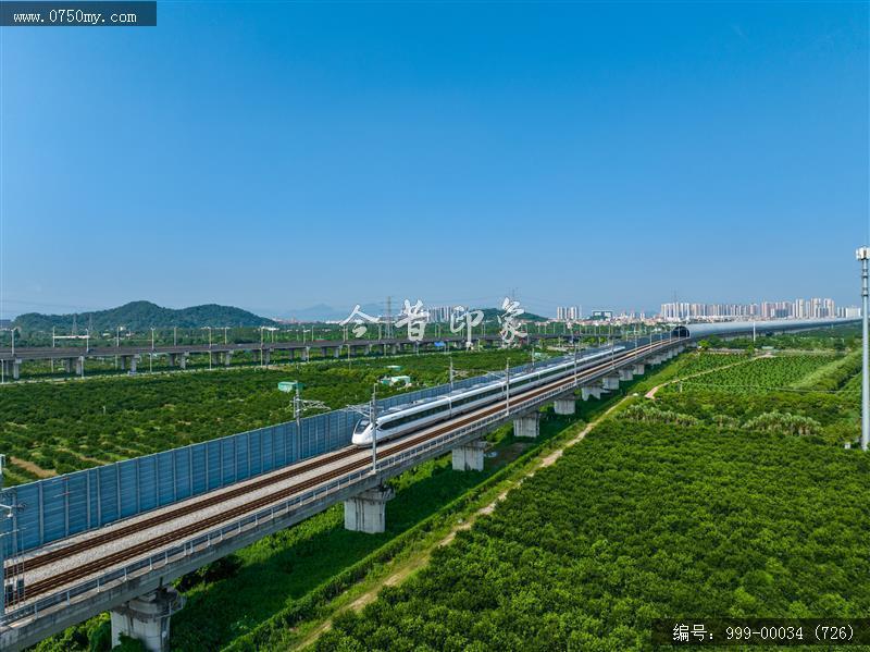 高铁道路_航拍,交通水利