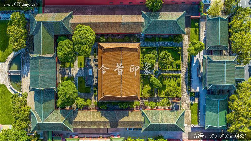 新会学宫_航拍,旅游民俗