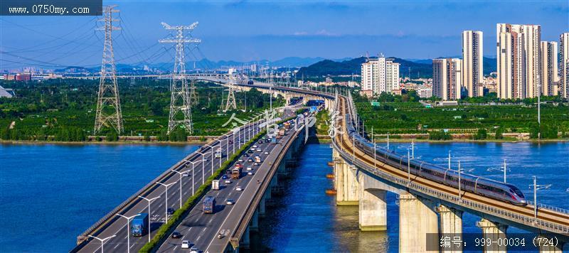 高铁道路_航拍,交通水利