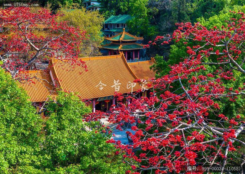 玉台寺_航拍,圭峰山,玉台寺