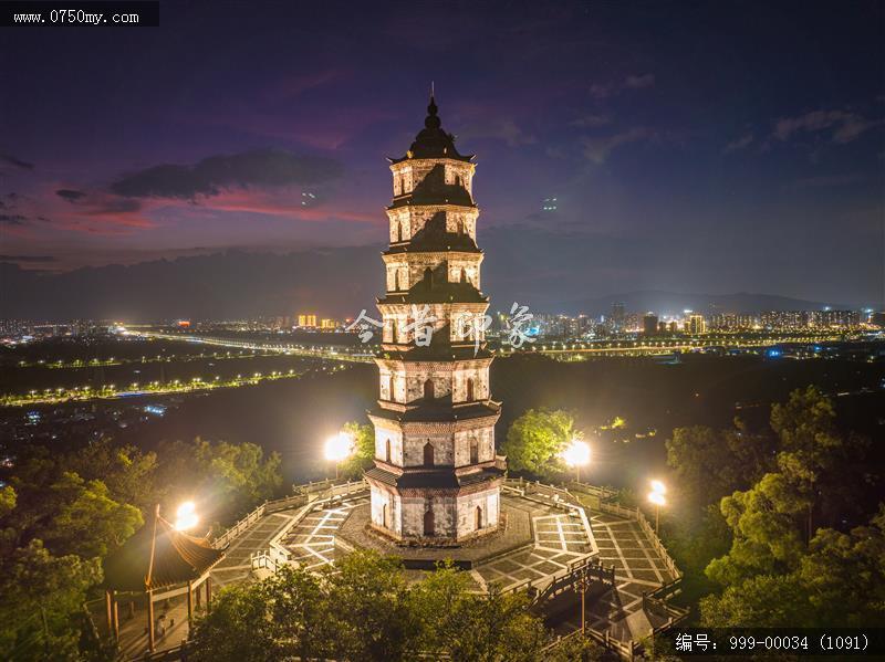 凌云塔_航拍,旅游民俗