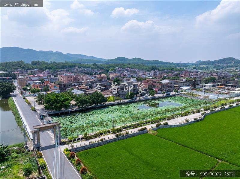 崖门_航拍,美丽乡村