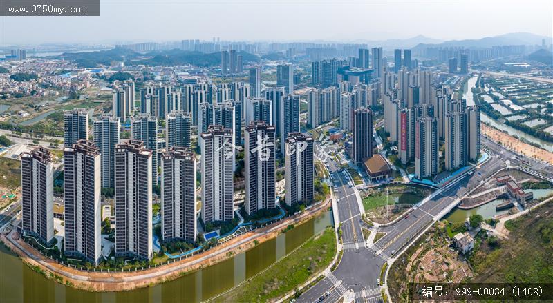 江门_航拍,城市景色